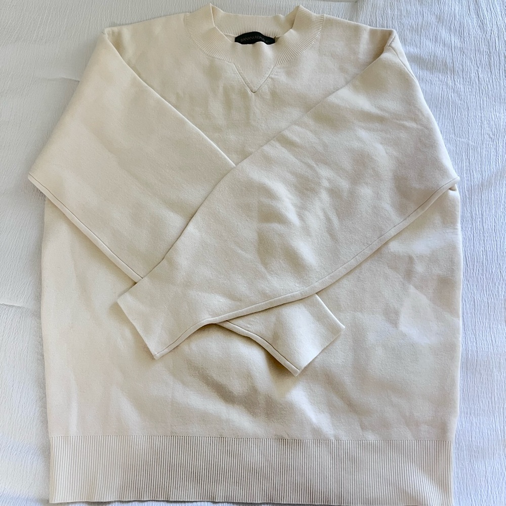 Banana Republic Creamy Color Crew Sweater Fall Season Women Size S